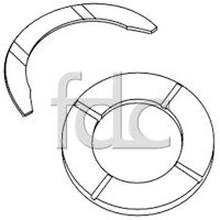 Quality Komatsu Thrust washer to Part Number TZ700D1012-00 supplied by FDCParts.com